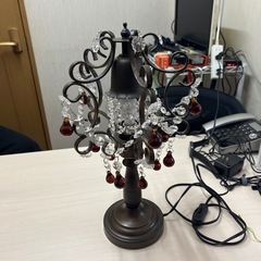 【ブラック】クリスタルシャンデリア風テーブルランプ✨高級感◎の画像