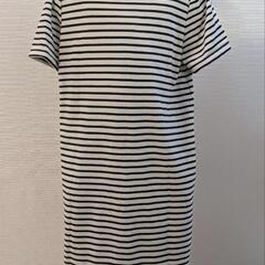 ミニ丈ワンピース　ボーダーの画像