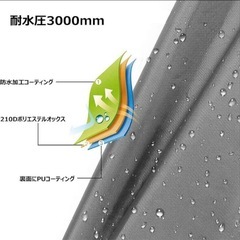 大判六角形グランドシート 防水加工　GeerTop グレー　キャンプ　アウトドアの画像