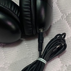 ＦＭラジオ付き　有線ヘッドホン　黒色の画像