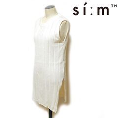 si:m シルク100％ ノースリーブロングニット サイズ38 ...