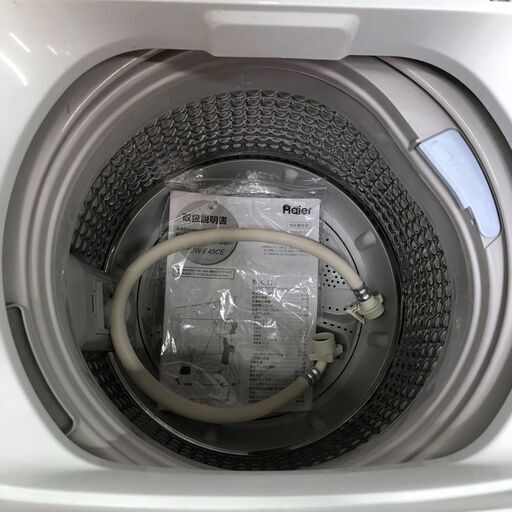 美品 Haier ハイアール 洗濯機 JW-E45CE ホワイト 4.5kg 2020年/製造年 全自動洗濯機 しわケア脱水 お急ぎコース 上開き洗濯機 生活家電　【糸島市内 送料無料】88162-2-020