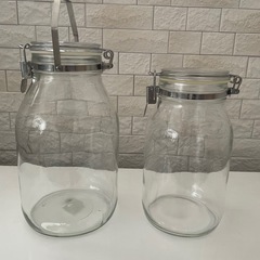 セラーメイト　取手付　密封びん　ガラス瓶　3L & 2L 2個セ...