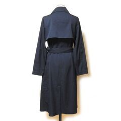 douce harmonie ロングトレンチコート サイズ38 ネイビー ドゥスハルモニの画像