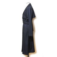 douce harmonie ロングトレンチコート サイズ38 ネイビー ドゥスハルモニの画像