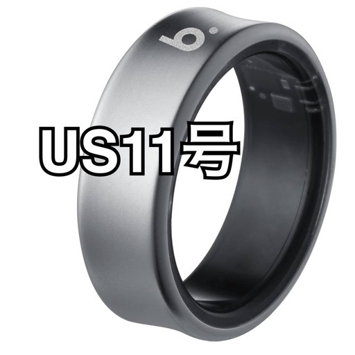 b.ring チタンシルバー スマートリング チタン 健康管理 睡眠管理 アプリ 軽量 マット IP68 防水 歩数計 US11号