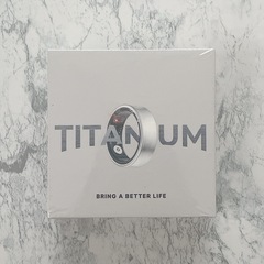 b.ring チタンシルバー スマートリング チタン 健康管理 睡眠管理 アプリ 軽量 マット IP68 防水 歩数計 US11号の画像