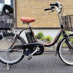 値下げしました！美車！！！電動アシスト自転車　ブリヂストン　アシスタコンパクト　20インチ　ブラウン系　バッテリー8.7Ah 充電器付の画像
