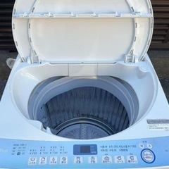 配送無料🆓 シャープ洗濯機7kg おしゃれ着 毛布 時短コース風乾燥機能付き　19年製の画像