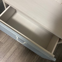 ニトリ　フリーラック　マリーナ　ホワイトウォッシュ　水色　NITORIの画像