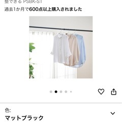 物干し竿 マットブラック
