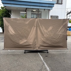 アウトドア キャンプ 水遊び プール 庭 ガーデン タカショー EGプッシュスクリーン 3m カーキ 目隠し 仕切り②の画像