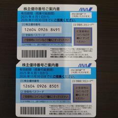 ANA株主優待券 2枚　2026年11月30日まで有効