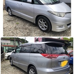 平成19年 トヨタ エスティマ 2.4 アエラス シルバー 4WD ETC ナビ Pスタート 左側電動スライドドア 修復歴なし 車検1年の画像