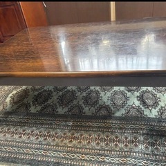 テーブル 木製 
ブラウン リバーシブル白の画像