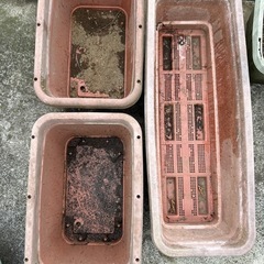 プランター　茶色　角形の画像