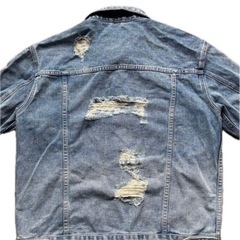 ダメージ加工デニムジャケット　XXXL　の画像
