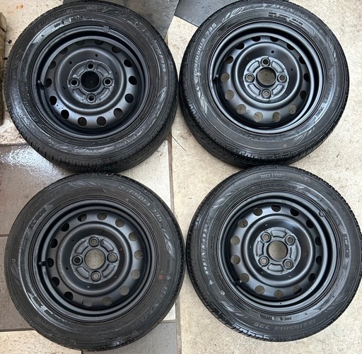 6月17日　お取引終了　マットブラック再塗装！　高年式！　155 65 r13 ダンロップタイヤ　4本セット