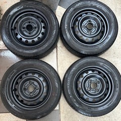マットブラック再塗装！　高年式！　155 65 r13 ダンロッ...
