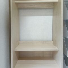 2個セット‼️キッズワードローブ 書棚 本棚 子供部屋 キッズ 木製 ハンガーラック 衣類収納 キッズ収納 LIEBEの画像