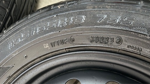 6月17日　お取引終了　マットブラック再塗装！　高年式！　155 65 r13 ダンロップタイヤ　4本セット