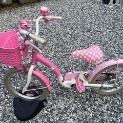 【値下げ】ミニーマウスデザイン 幼児用自転車 ピンクの画像