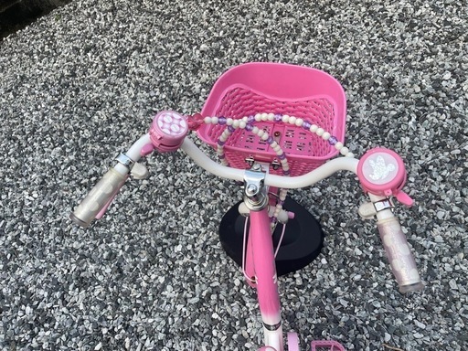 【値下げ】ミニーマウスデザイン 幼児用自転車 ピンク