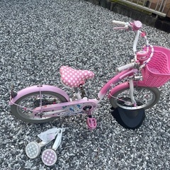 ミニーマウスデザイン 幼児用自転車 ピンク