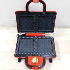 BRUNO ブルーノ ホットサンドメーカー 耳まで焼ける 電気 ダブル レッド BOE044-RDの画像