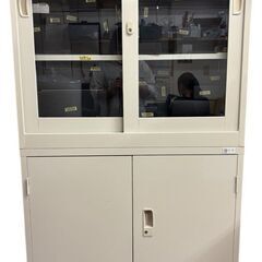 スチールキャビネット 鍵付き書庫 カギ付き書庫 本棚 収納庫 上...