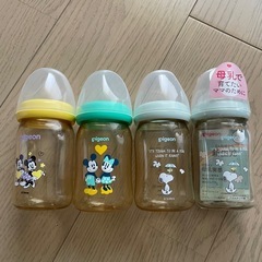 Pigeon 哺乳瓶 160mL 4本（1本は未使用）+未使用乳...