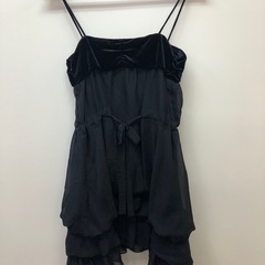 キャミワンピース　パーティードレス　ブラック【VIVAYOU】の画像
