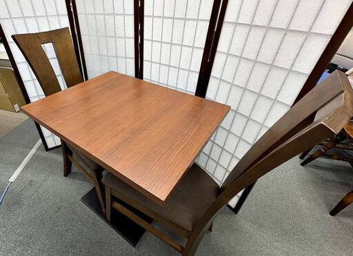 ダイニング3点セット　ハイバックチェアー　天然木　　【G11075】