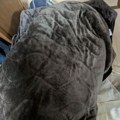 毛布の様な布団カバーと色がお揃い毛布