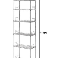 【スリム】スチールラック6段式の画像