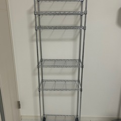 【スリム】スチールラック6段式
