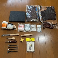 レザークラフト 革工芸  ハギレ 本革 人工革 セット 革 ハン...