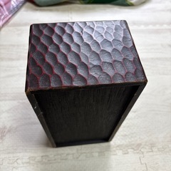 鎌倉彫　ティッシュケース　アンティーク　レトロの画像