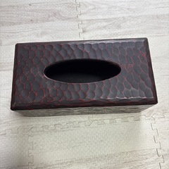 鎌倉彫　ティッシュケース　アンティーク　レトロの画像