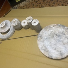 天然石　☆☆　大理石？石英？　花台でしたが、難あり。素材として。。☆☆の画像