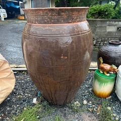 大甕　瓶　大型　水槽　メダカ水槽　大型水槽　 幅26高さ80