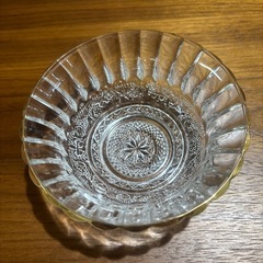 レトロ　ガラス食器　デザート皿　5枚の画像