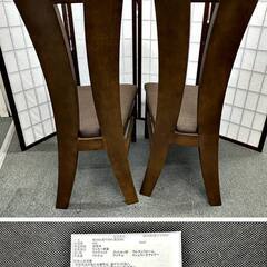 ダイニング3点セット　ハイバックチェアー　天然木　　【G11075】の画像