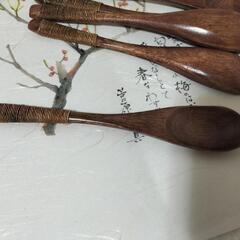 木製スプーン 5個の画像