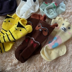 新品　ベビー靴下　動物デザイン　6足セットの画像