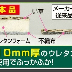 未開封新品 い草上敷ボリュームクッションラグ 133cm×200cm 日本産 の画像