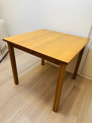 無印良品タモ材ダイニングテーブル80×80muji（ニトリウニコuniconitoriオークウォールナットソファー椅子チェア家具チェストイスタンス）