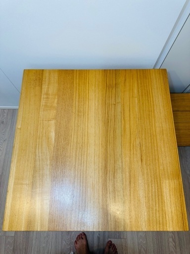 無印良品タモ材ダイニングテーブル80×80muji（ニトリウニコuniconitoriオークウォールナットソファー椅子チェア家具チェス