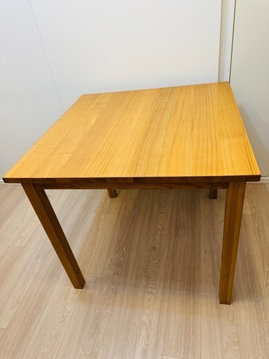 無印良品タモ材ダイニングテーブル80×80muji（ニトリウニコuniconitoriオークウォールナットソファー椅子チェア家具チェス