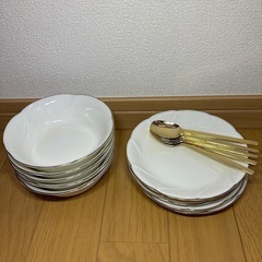 【未使用】　小鉢、平皿10皿セット、スプーン5個セット